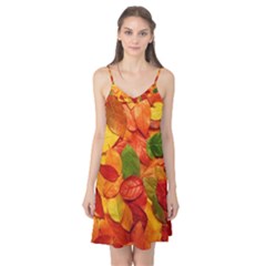 Colorful Fall Leaves Camis Nightgown
