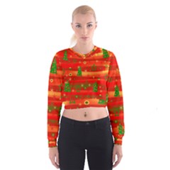 Christmas Magic Women s Cropped Sweatshirt by Valentinaart