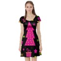 Colorful Xmas Short Sleeve Skater Dress View1