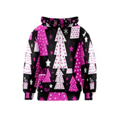 Pink Playful Xmas Kids  Zipper Hoodie by Valentinaart