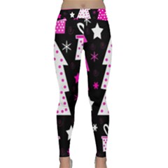 Pink Playful Xmas Classic Yoga Leggings by Valentinaart