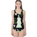 Green Playful Xmas One Piece Swimsuit View1