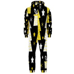 Yellow Playful Xmas Hooded Jumpsuit (men) 