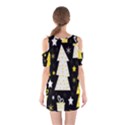 Yellow playful Xmas Cutout Shoulder Dress View2