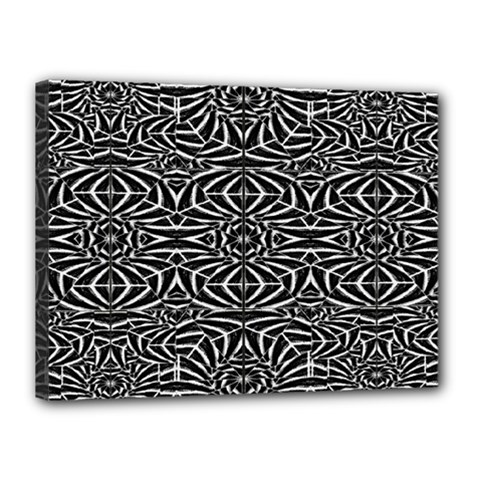 Black And White Tribal Pattern Canvas 16  X 12  by dflcprints