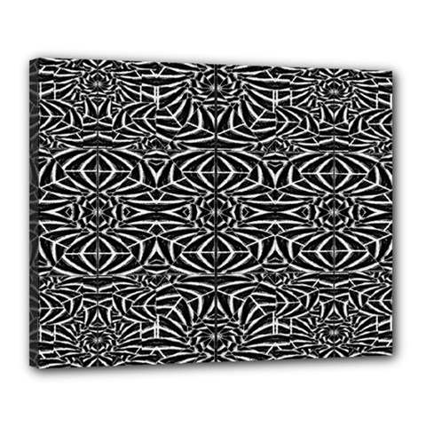 Black And White Tribal Pattern Canvas 20  X 16  by dflcprints