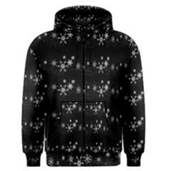 Black Elegant  Xmas Design Men s Zipper Hoodie by Valentinaart