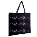 Black elegant  Xmas design Zipper Large Tote Bag View2