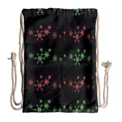 Decorative Xmas Snowflakes Drawstring Bag (large) by Valentinaart