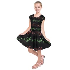 Decorative Xmas Snowflakes Kids  Short Sleeve Dress