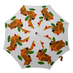 Thanksgiving Turkeys Hook Handle Umbrellas (large) by Valentinaart