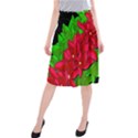 Xmas red flowers Midi Beach Skirt View1