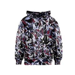 Decorative Abstract Floral Desing Kids  Zipper Hoodie by Valentinaart