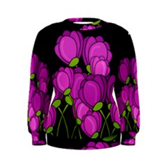 Purple tulips Women s Sweatshirt