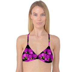 Purple tulips Reversible Tri Bikini Top