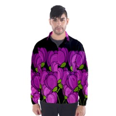 Purple tulips Wind Breaker (Men)