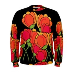 Orange Tulips Men s Sweatshirt by Valentinaart