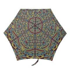 Multicolor Abstract Mini Folding Umbrellas by dflcprintsclothing