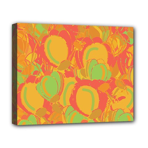 Orange Garden Deluxe Canvas 20  X 16   by Valentinaart