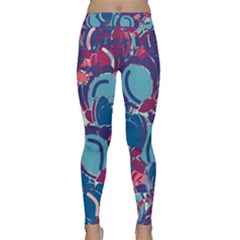 Blue Garden Classic Yoga Leggings by Valentinaart