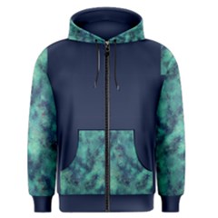 Nebulae (cyan) Men s Zipper Hoodie