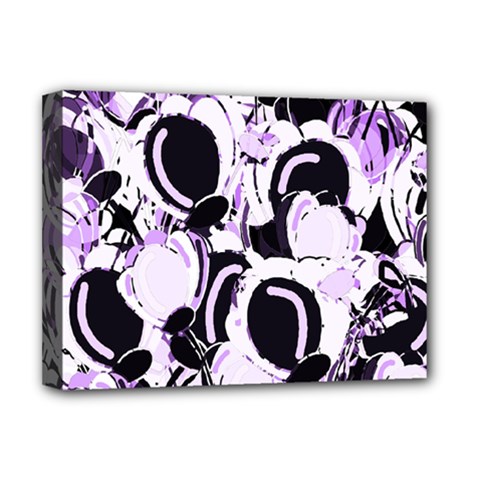 Purple Abstract Garden Deluxe Canvas 16  X 12   by Valentinaart