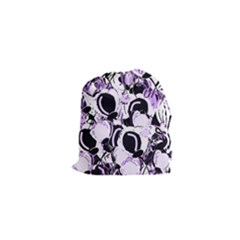 Purple Abstract Garden Drawstring Pouches (xs)  by Valentinaart
