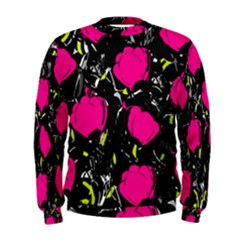 Pink Roses  Men s Sweatshirt by Valentinaart