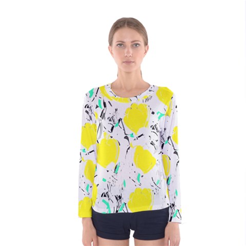 Yellow Roses 2 Women s Long Sleeve Tee by Valentinaart