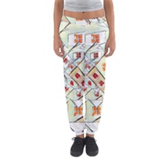 Multicolor Abstract Painting  Women s Jogger Sweatpants by GabriellaDavid