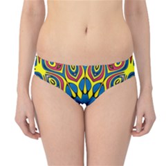 Yellow Flower Mandala Hipster Bikini Bottoms by designworld65