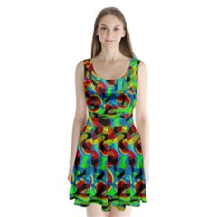 Colorful Smoothie  Split Back Mini Dress  by Valentinaart