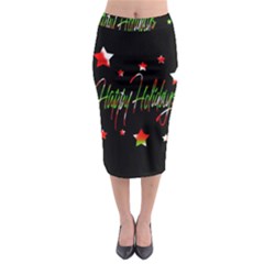 Happy Holidays 2  Midi Pencil Skirt by Valentinaart