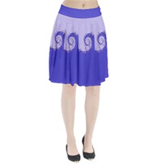 Blue Purple Abstract Wave Design  Pleated Skirt by GabriellaDavid