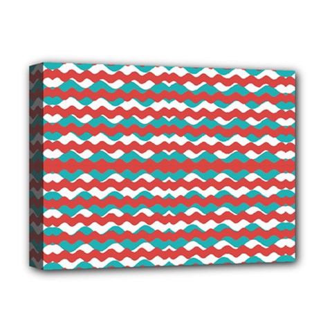 Geometric Waves Deluxe Canvas 16  X 12   by dflcprints
