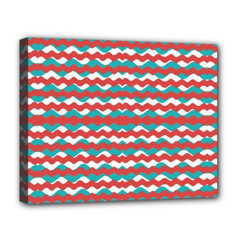 Geometric Waves Deluxe Canvas 20  X 16   by dflcprints