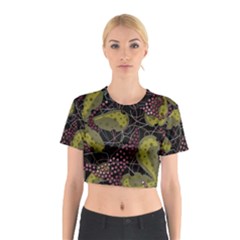 Abstract garden Cotton Crop Top