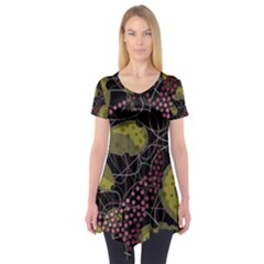 Abstract garden Short Sleeve Tunic 