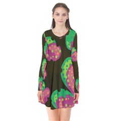 Colorful Leafs Flare Dress by Valentinaart