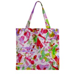 Summer Zipper Grocery Tote Bag by Valentinaart
