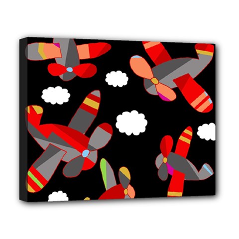 Playful airplanes  Deluxe Canvas 20  x 16  