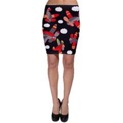 Playful airplanes  Bodycon Skirt