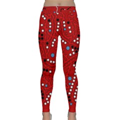 Red Fantasy Classic Yoga Leggings by Valentinaart