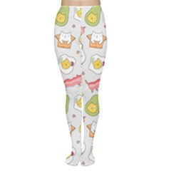 Funny Cat Food Succulent Pattern  Women s Tights