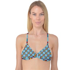 Shapes In Squares Pattern                                                                                                            Reversible Tri Bikini Top by LalyLauraFLM