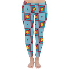 Shapes In Squares Pattern                                                                                                            Winter Leggings by LalyLauraFLM