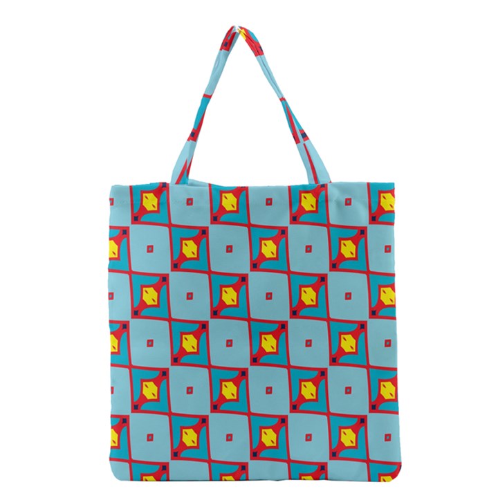 Shapes in squares pattern                                                                                                            Grocery Tote Bag