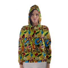 C Pattern Hooded Wind Breaker (Women)