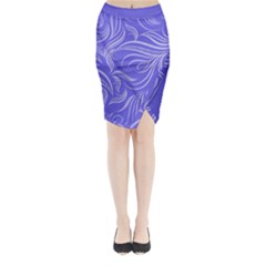Purple Silver Design Midi Wrap Pencil Skirt by GabriellaDavid