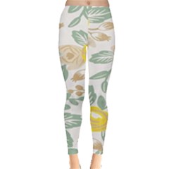 Yellow Ranunculus Leggings  by justbeeinspired2